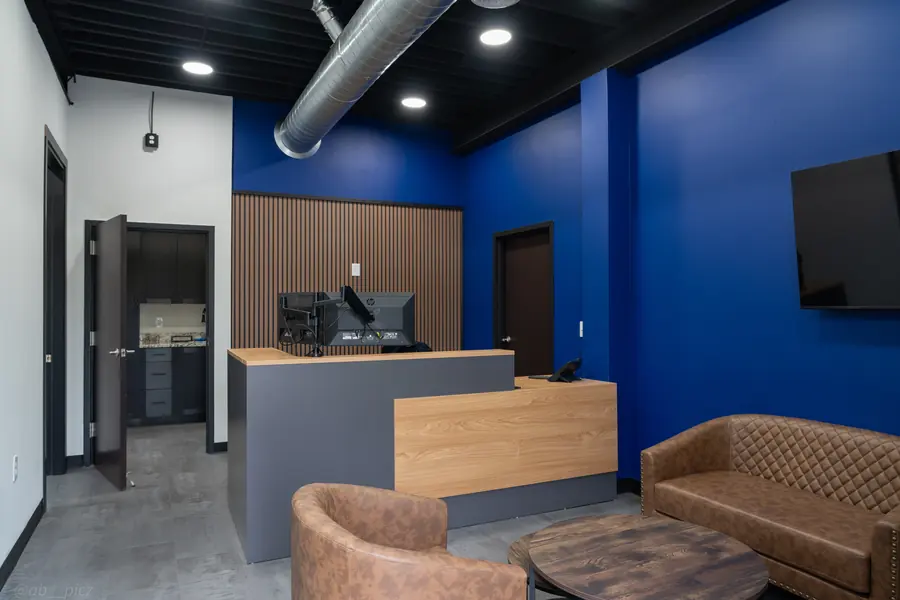 Reception desk at the Cohen Mortgage office